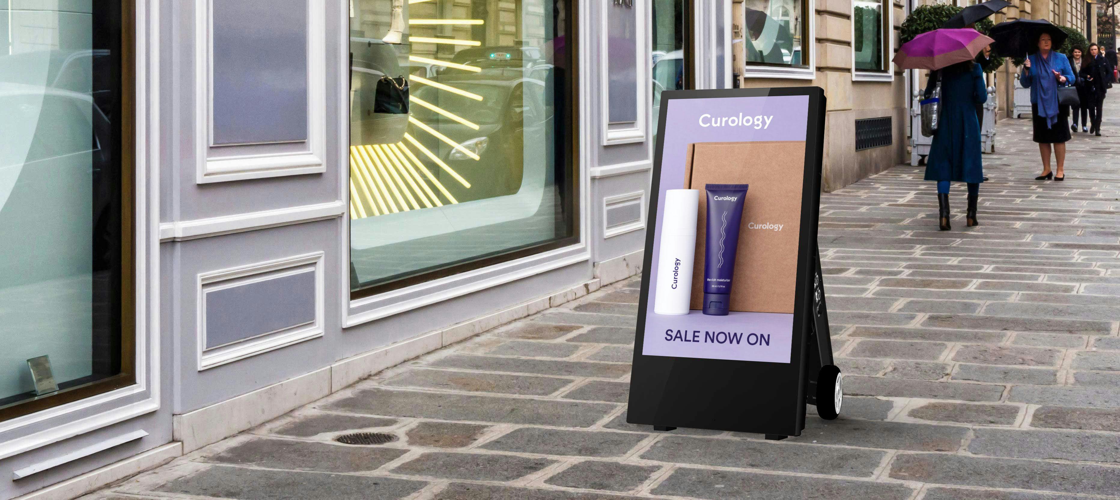 Revolutionise Your Retail Space with Our Digital Android Battery A-Board Outdoor Display