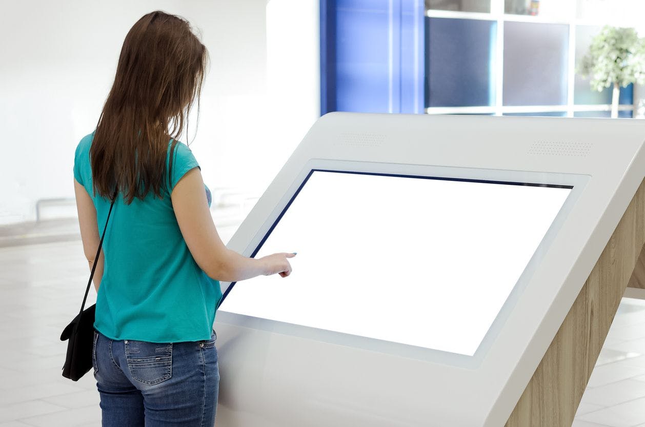 Bespoke touchscreen kiosk installation in museum